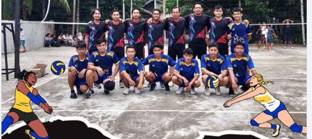 KEPALA DESA SAMPE RAYA DAN PESERTA TURNAMEN VOLI ANTAR DUSUN